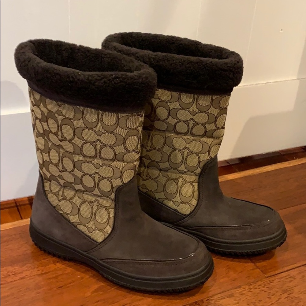 Coach water-resistant boots